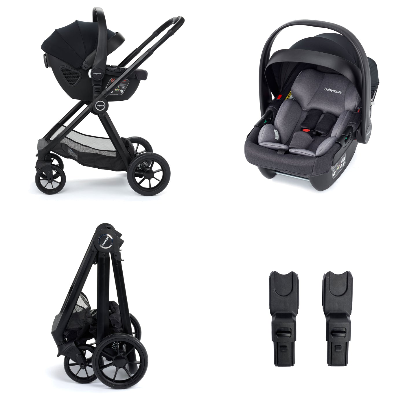 Babymore Mimi Travel System Coco Car Seat - Black **