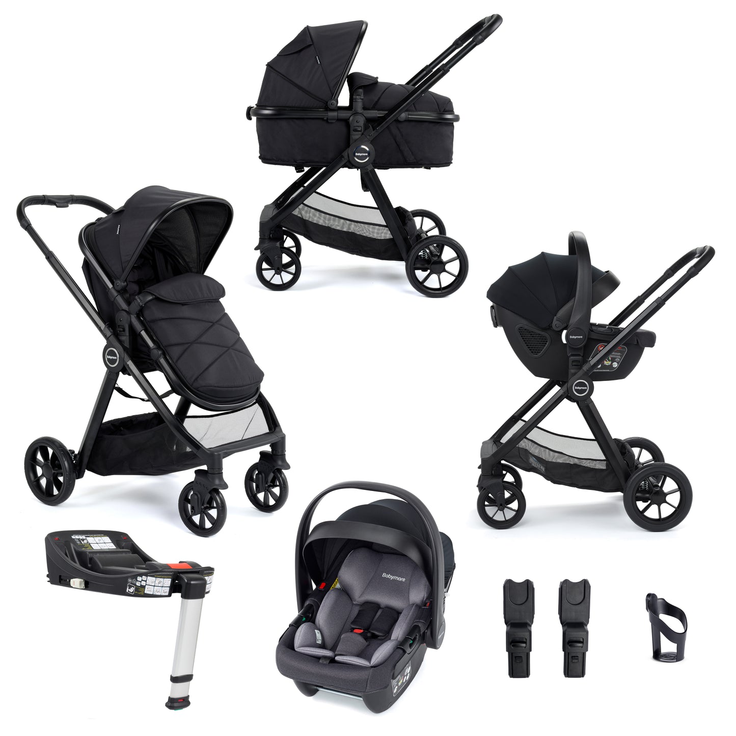 Babymore Mimi Travel System Coco with Base - Black **