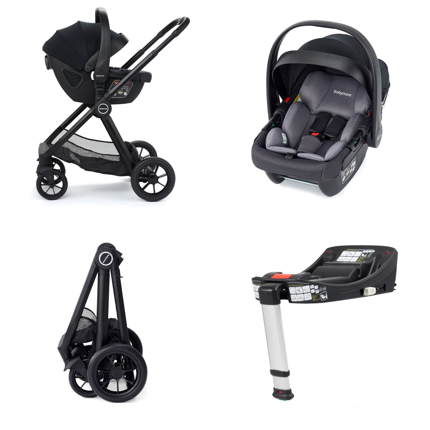 Babymore Mimi Travel System Coco with Base - Black **