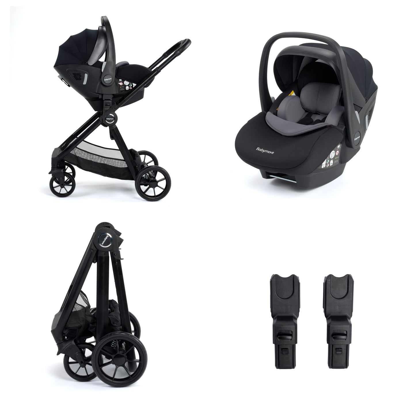 Babymore Mimi Travel System Pecan Car Seat - Black **