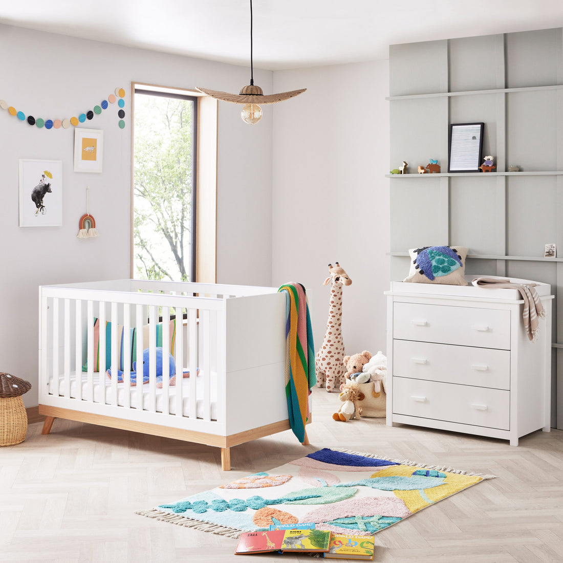 Babymore Mona 2-Piece Nursery Room Set – Universal & Stylish Baby Furniture
