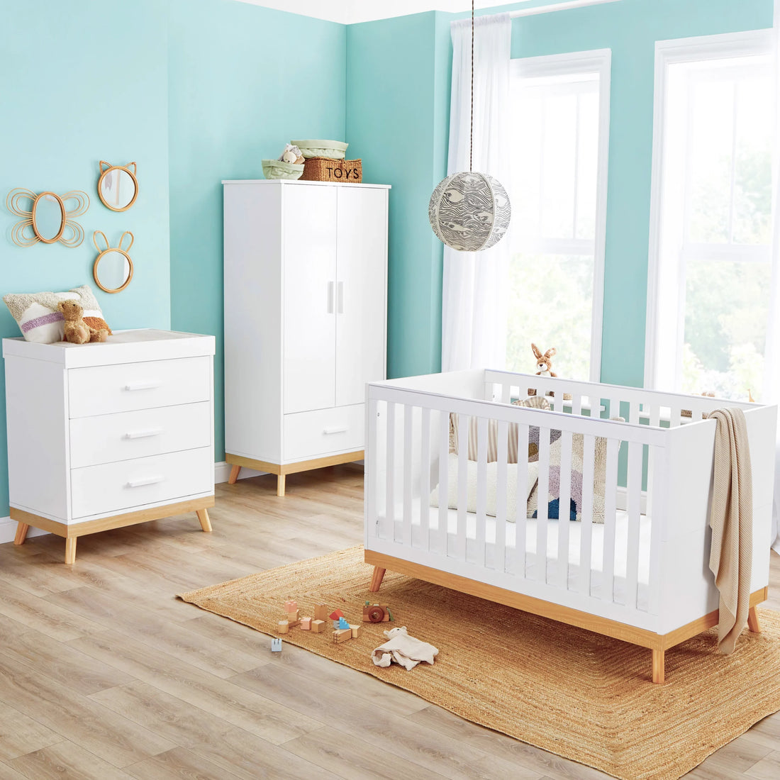 Baby Mona 3 Piece Nursery Furniture Set – White