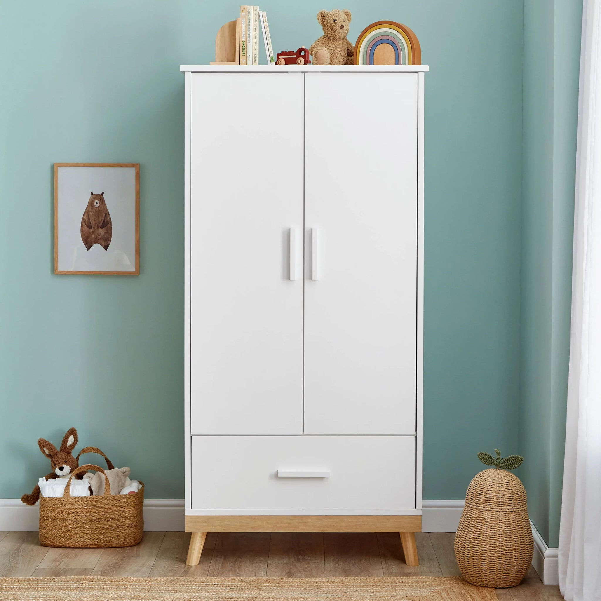 Babymore Mona Nursery Wardrobe – White