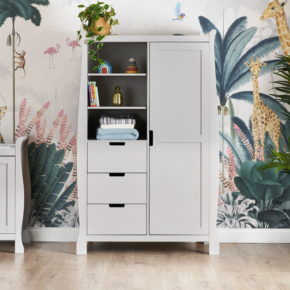 Obaby Stamford Luxe 3-Piece Nursery Room Set – Warm Grey, Stylish & Functional