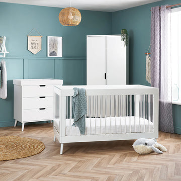 Obaby- Maya 3 Piece Room Set- White with Acrylic.