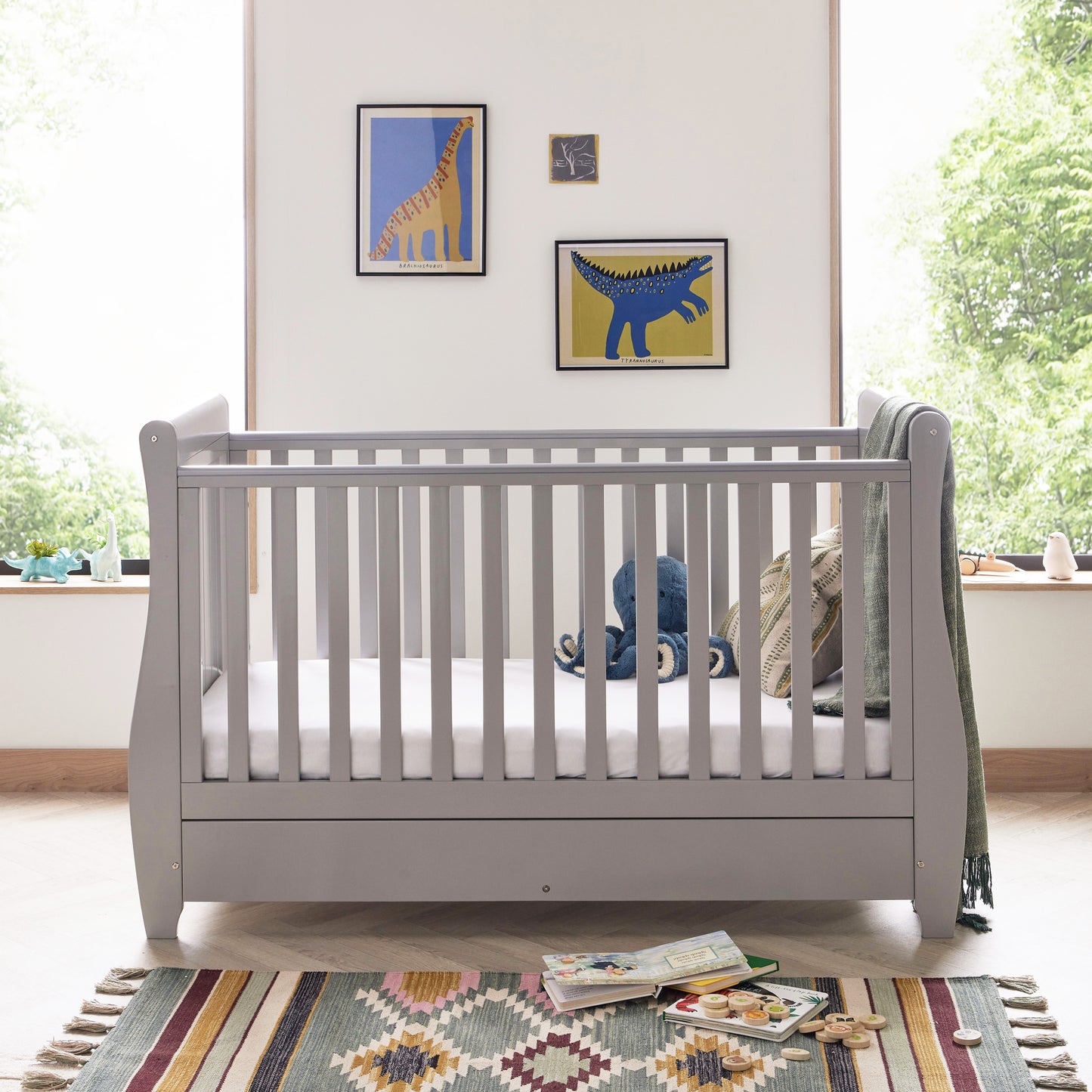 Babymore Stella Sleigh Cot Bed