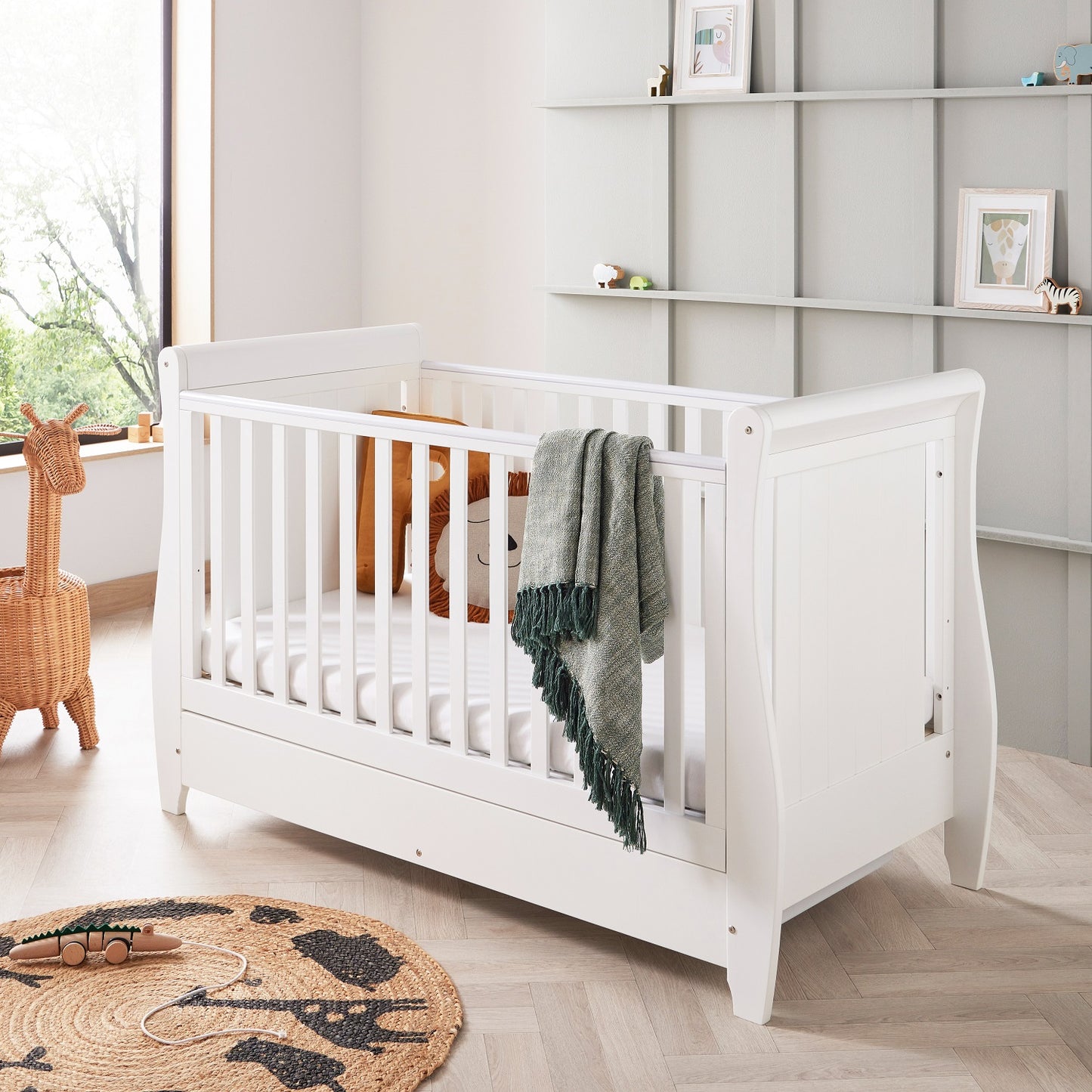 Babymore Stella Sleigh Cot Bed