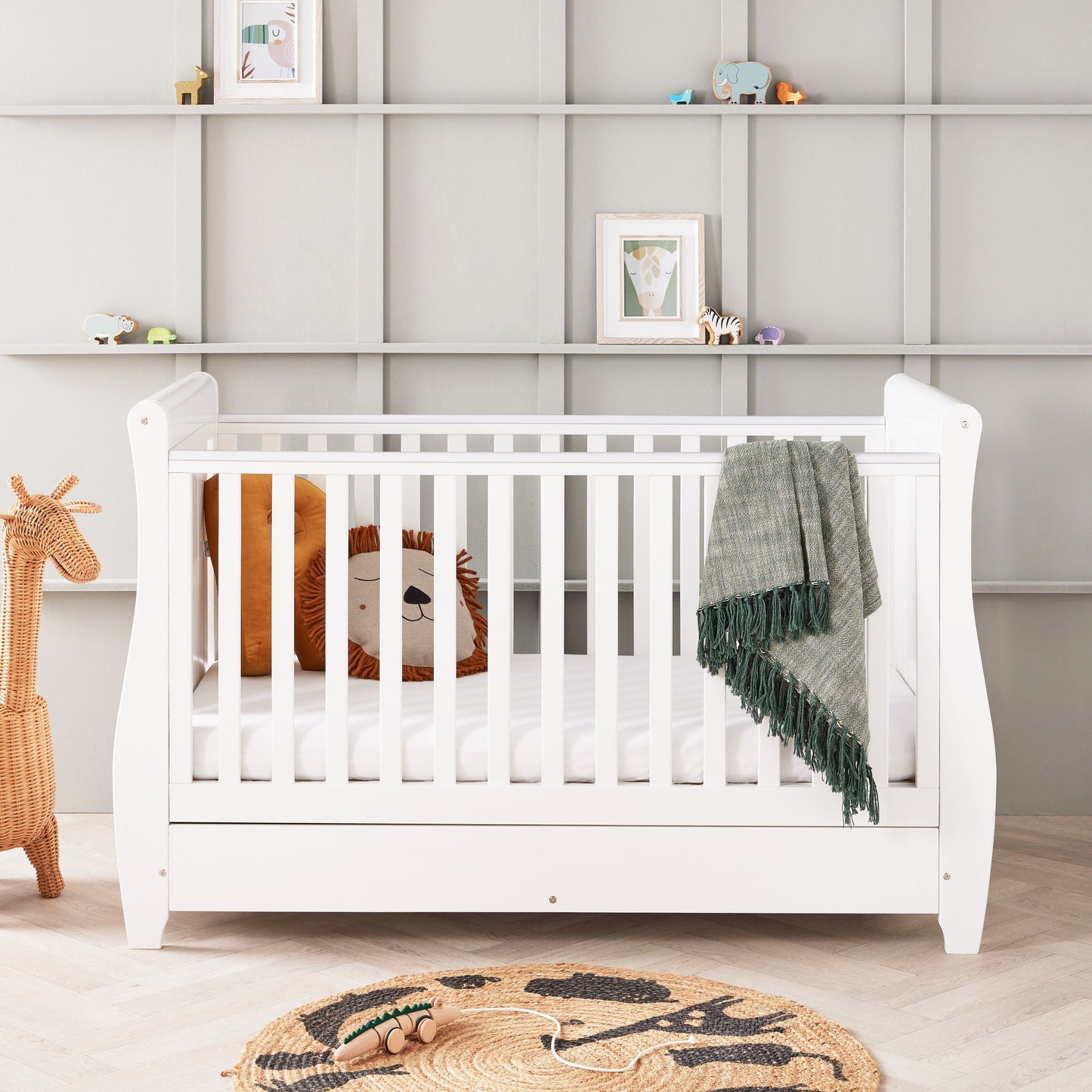 Babymore Stella Sleigh Cot Bed