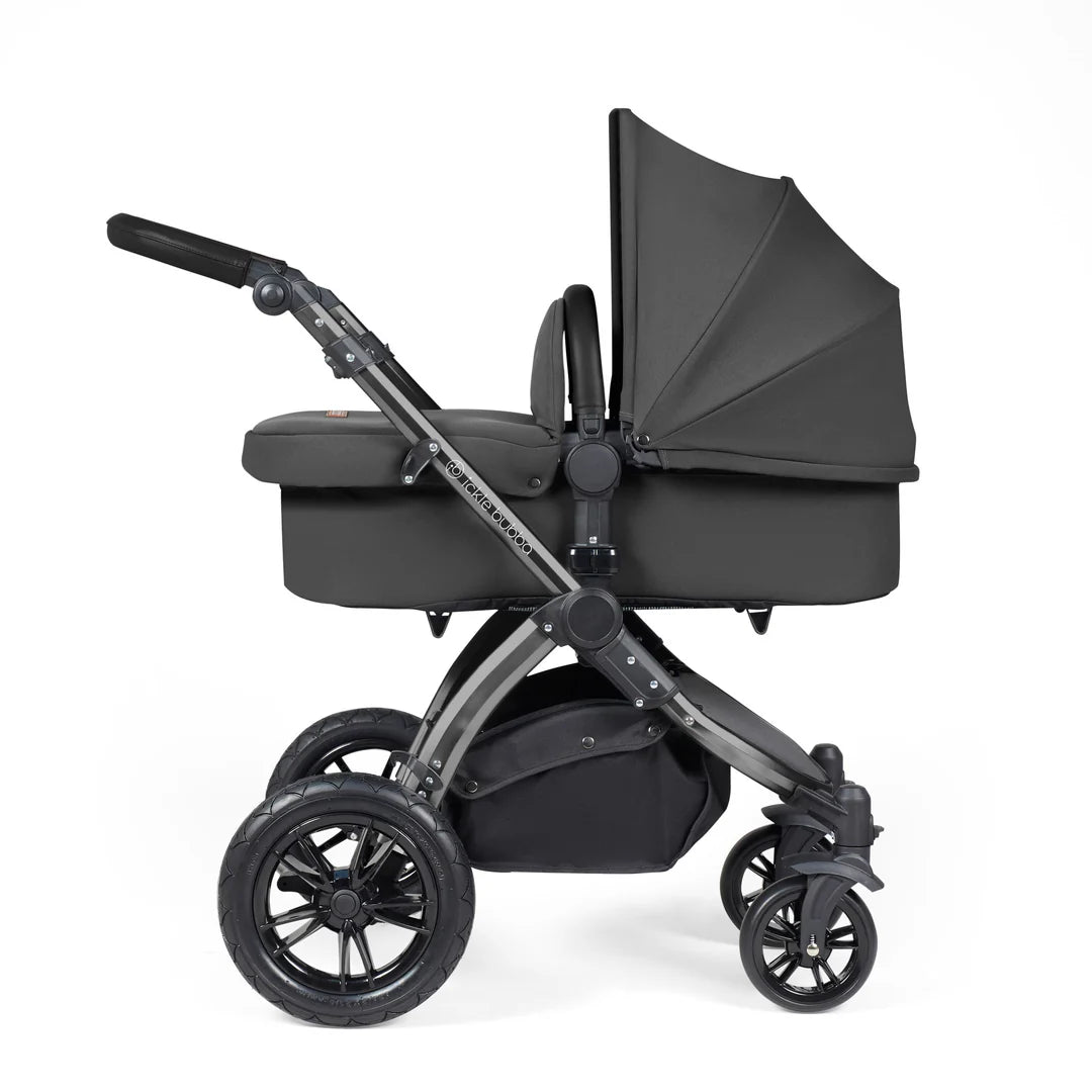 Ickle Bubba - STOMP LUXE AIO, i-SIZE & ISOFIX BASE - BLACK / MIDNIGHT / BLACK