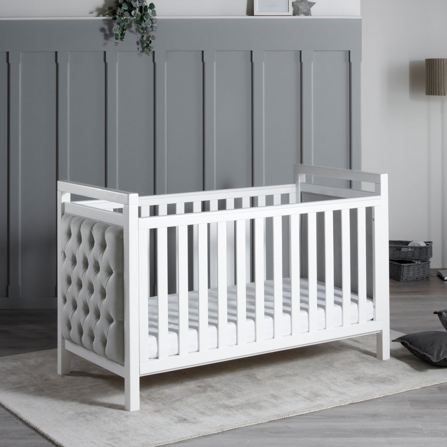 Babymore Velvet Deluxe Cot Bed